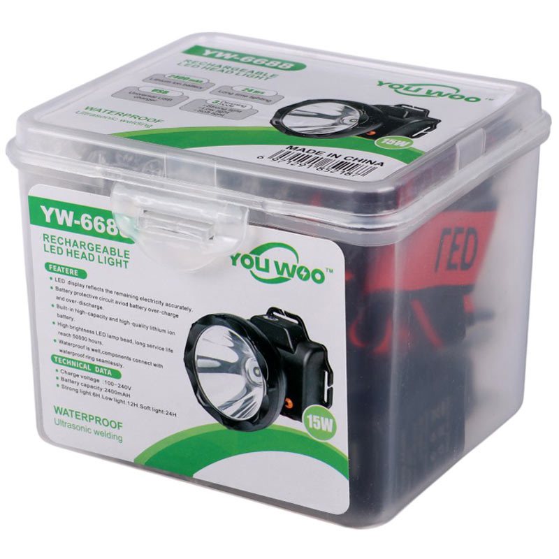 چراغ قوه پیشانی هدلایت شارژی YOU WOO YW-6688