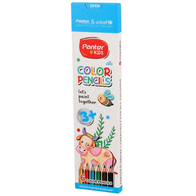 مداد رنگی 6 رنگ پنتر Panter Kids pu104