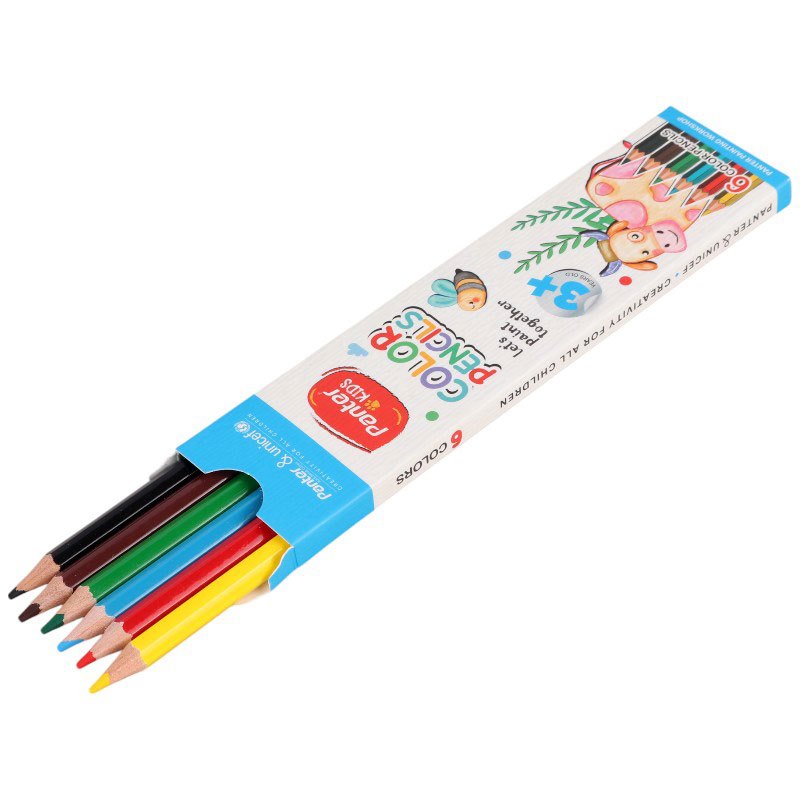 مداد رنگی 6 رنگ پنتر Panter Kids pu104