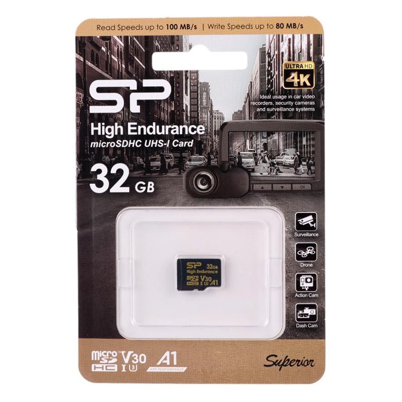 رم میکرو 32 گیگ سیلیکون پاور Silicon Power High Endurance A1 V30 U3 100MB/s