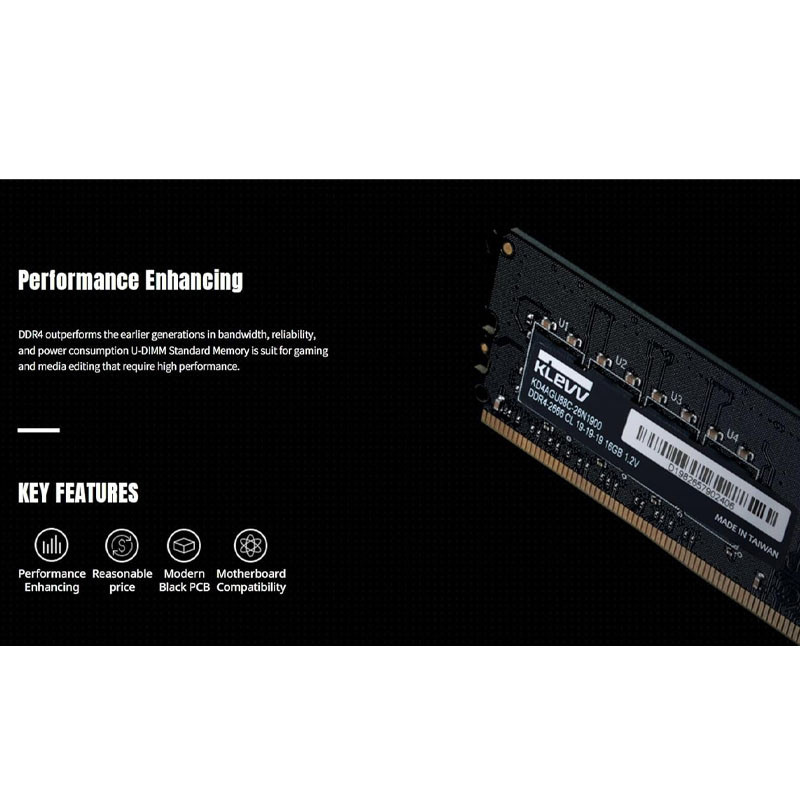 رم کامپیوتر Klevv DDR4 4GB 2666MHz CL19