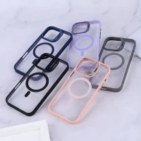 قاب PC مگ سیف استندشو با محافظ لنز رینگی Bracket آیفون iPhone 16 Pro Max