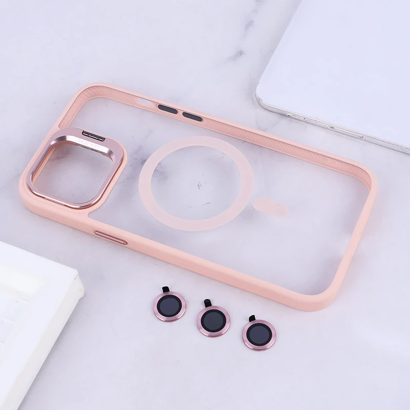 قاب PC مگ سیف استندشو با محافظ لنز رینگی Bracket آیفون iPhone 12 Pro Max