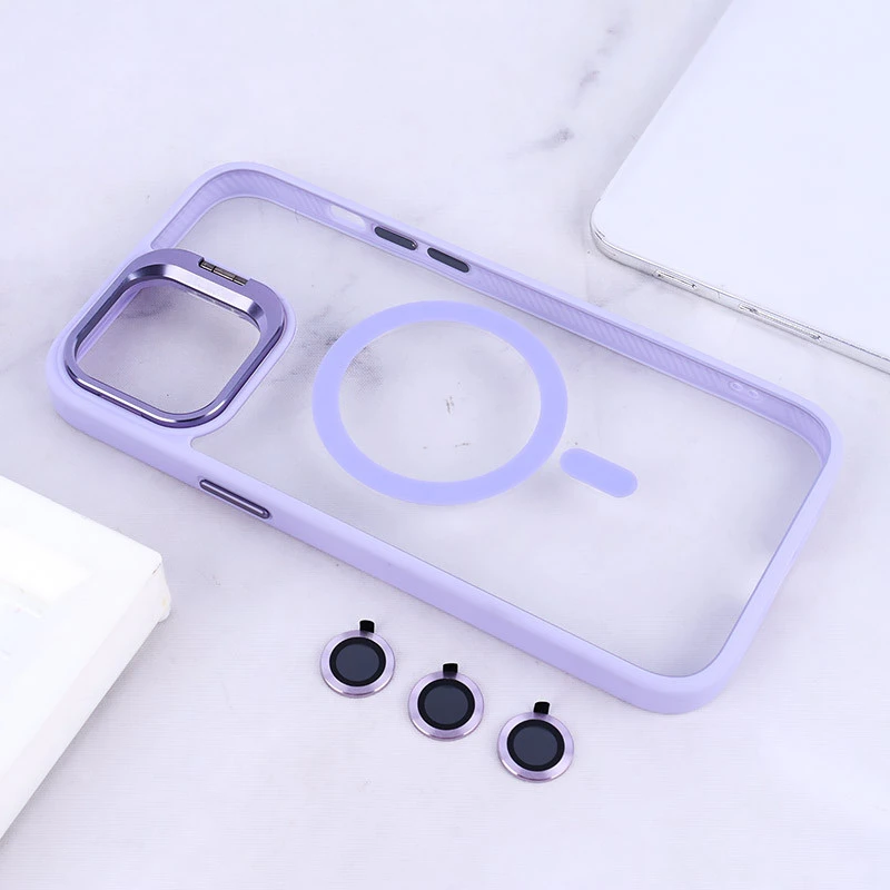 قاب PC مگ سیف استندشو با محافظ لنز رینگی Bracket آیفون iPhone 12 Pro Max