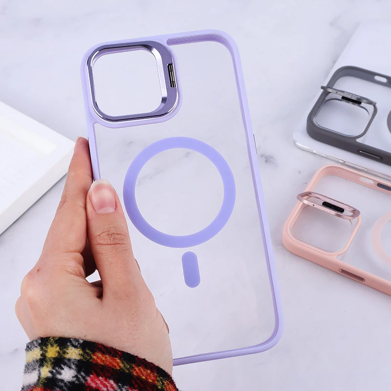 قاب PC مگ سیف استندشو با محافظ لنز رینگی Bracket آیفون iPhone 12 Pro Max