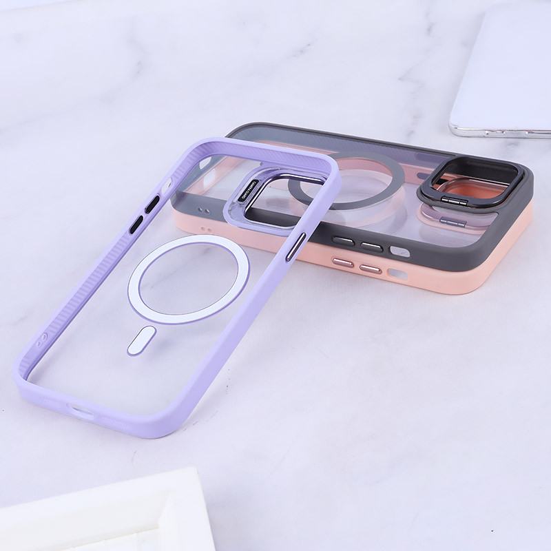 قاب PC مگ سیف استندشو با محافظ لنز رینگی Bracket آیفون iPhone 12 Pro Max