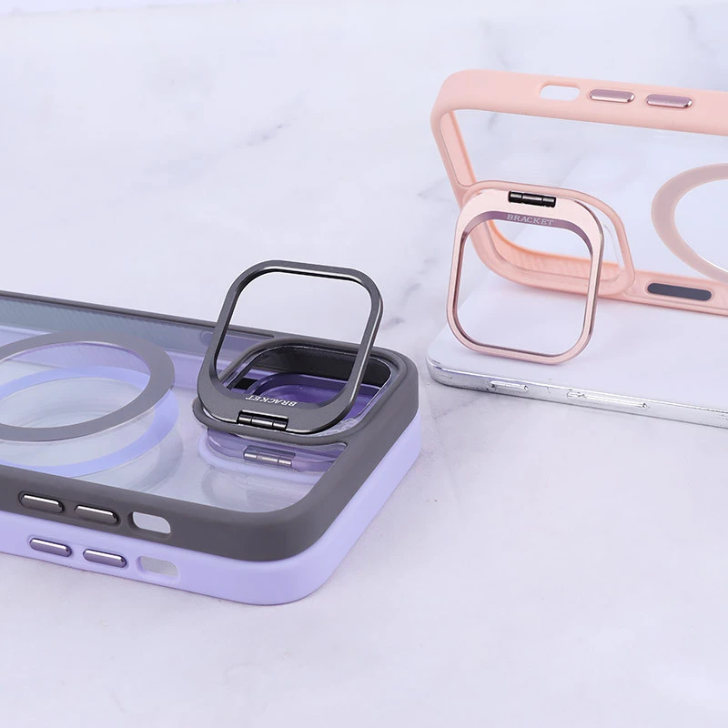 قاب PC مگ سیف استندشو با محافظ لنز رینگی Bracket آیفون iPhone 12 Pro Max