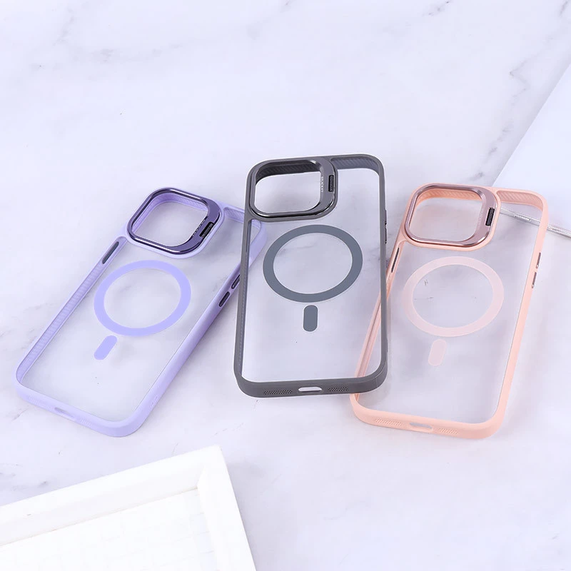 قاب PC مگ سیف استندشو با محافظ لنز رینگی Bracket آیفون iPhone 14 Pro Max