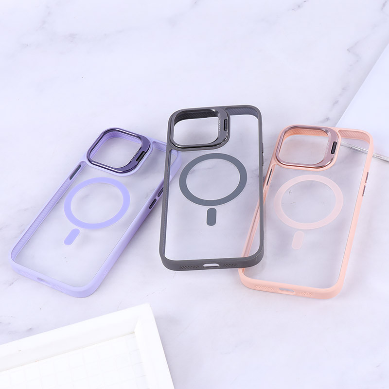 قاب PC مگ سیف استندشو با محافظ لنز رینگی Bracket آیفون iPhone 14 Pro Max
