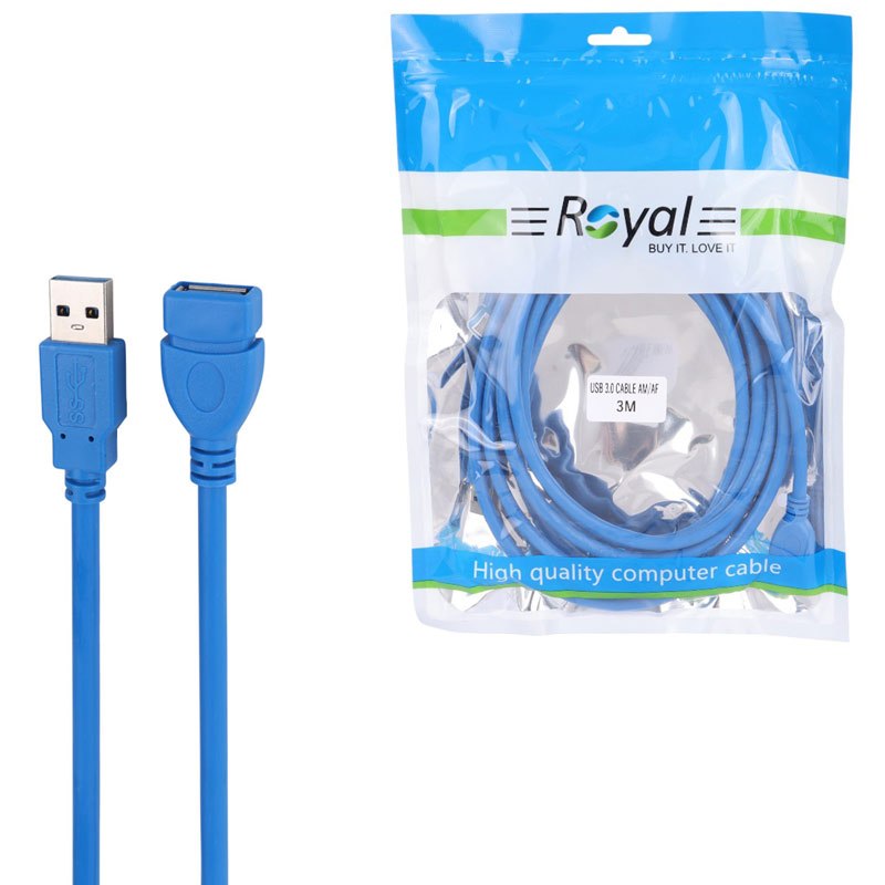 کابل افزایش طول Royal USB 3m