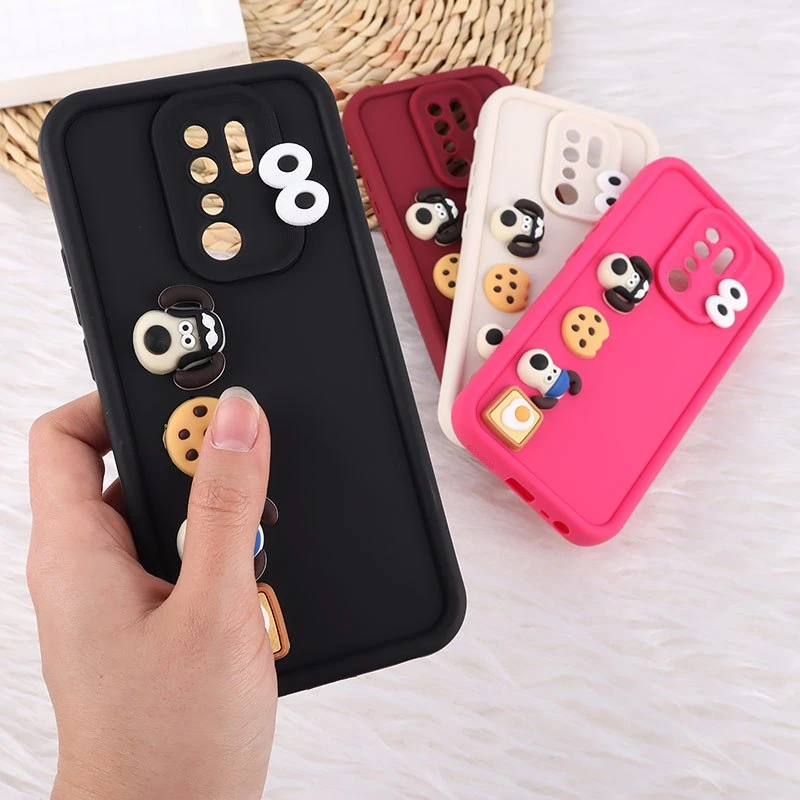 قاب سولید شیائومی Redmi 9 / 9 Prime عروسک برجسته محافظ لنزدار