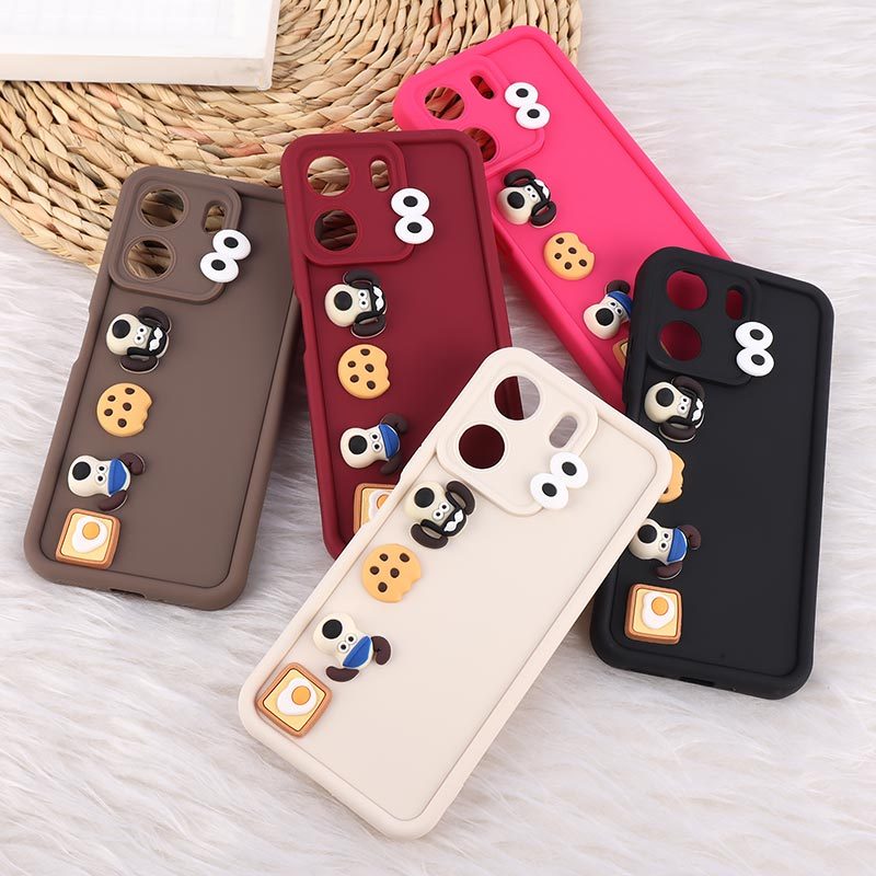 قاب سولید شیائومی Redmi 13C / Poco C65 عروسک برجسته محافظ لنزدار