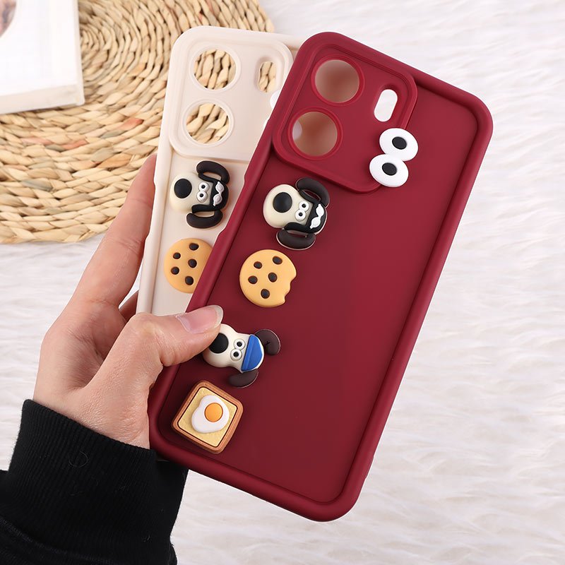 قاب سولید شیائومی Redmi 13C / Poco C65 عروسک برجسته محافظ لنزدار