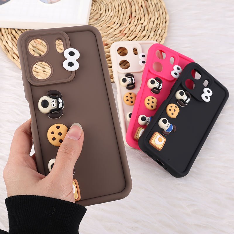 قاب سولید شیائومی Redmi 13C / Poco C65 عروسک برجسته محافظ لنزدار
