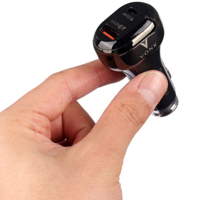 شارژر فندکی فست شارژ Vonk VC-10 3A QC3.0 PD 20W