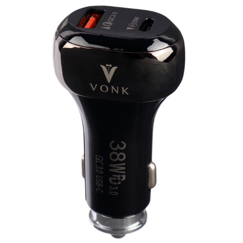 شارژر فندکی فست شارژ Vonk VC-10 3A QC3.0 PD 20W