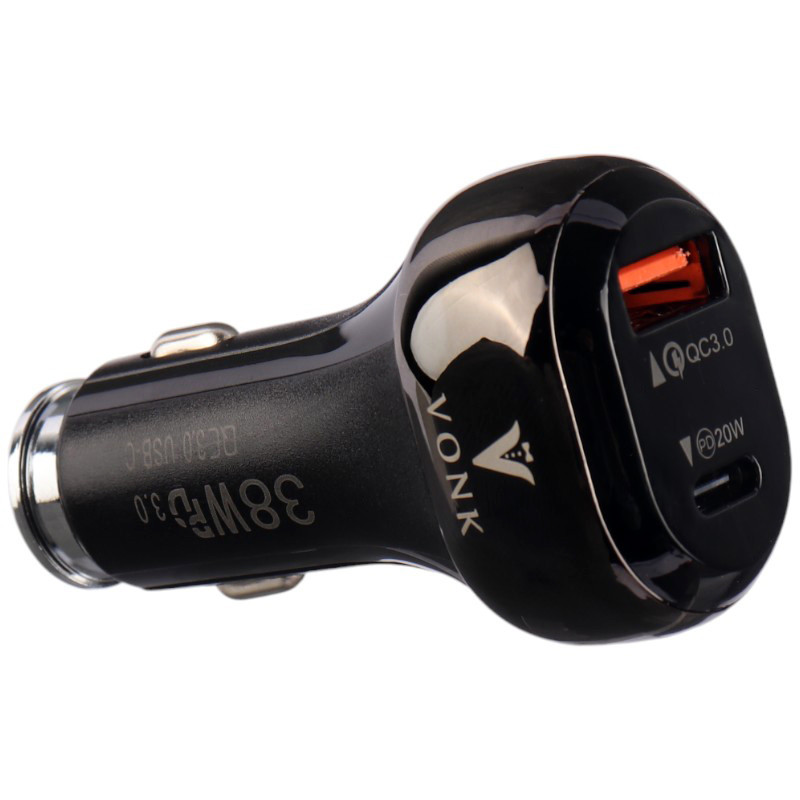 شارژر فندکی فست شارژ Vonk VC-10 3A QC3.0 PD 20W