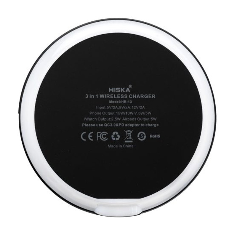 شارژر بی سیم فست شارژ و استند رومیزی Hiska HR-13 15W