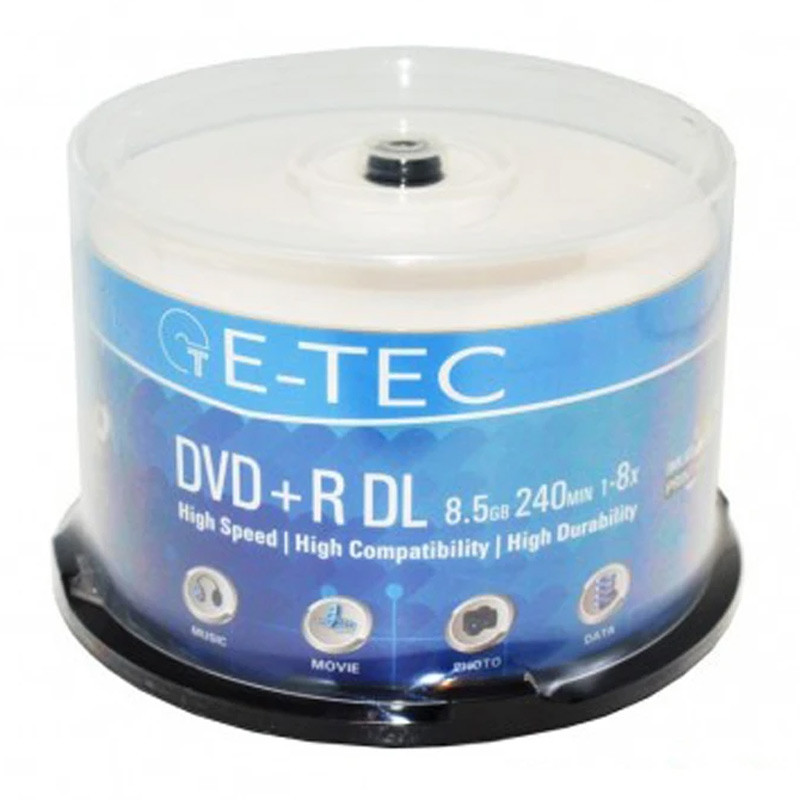 DVD خام ای تک Printable بسته 50 عددی