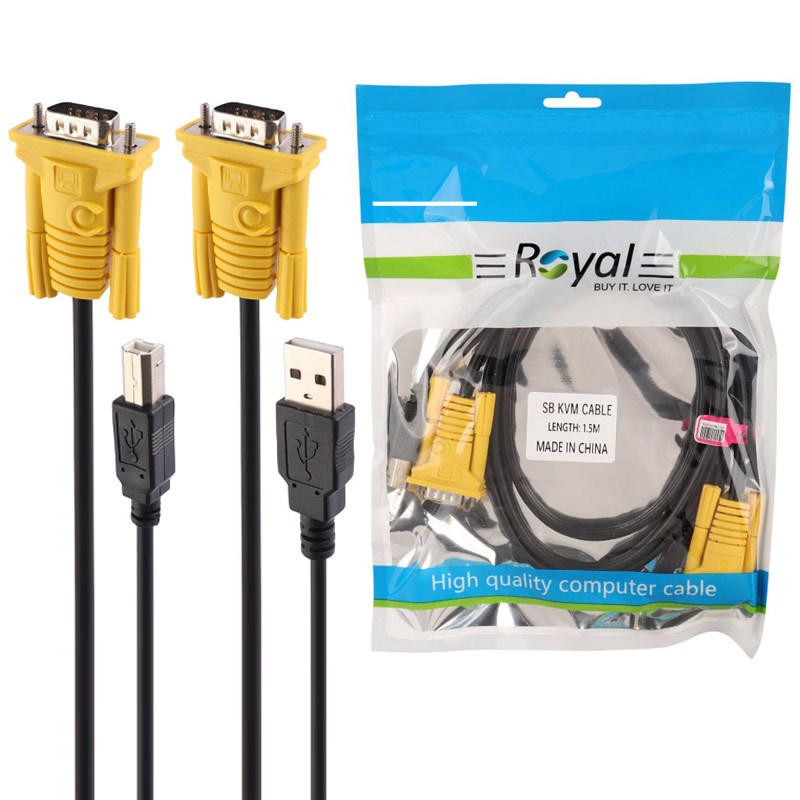 کابل Royal KVM USB 1.5m