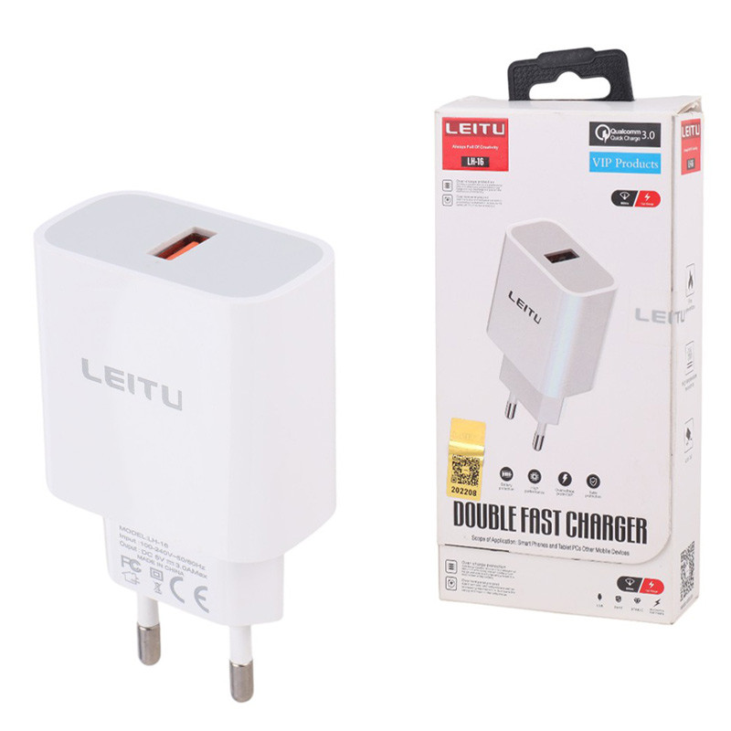 شارژر دیواری 15 وات لیتو LH-16 QC3.0 3A