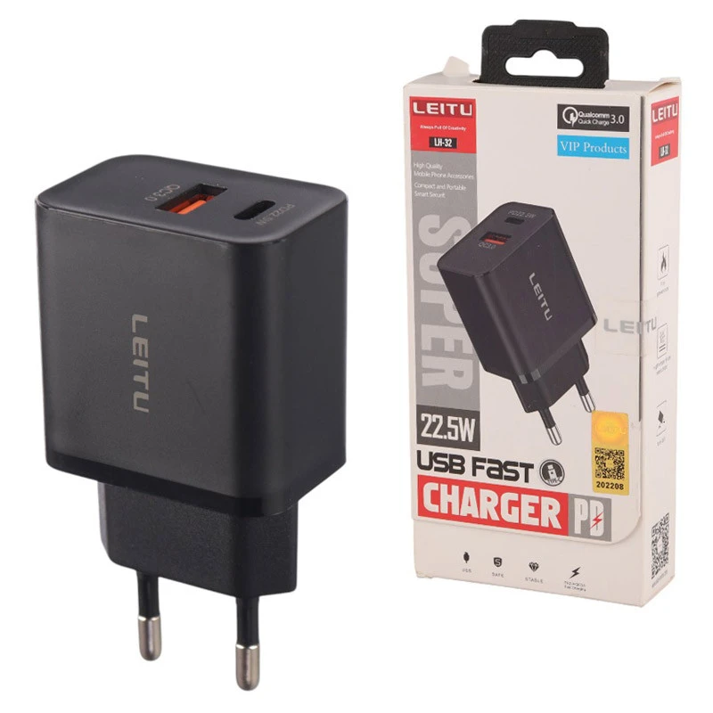 شارژر دیواری 22.5 وات لیتو LH-32 QC3.0 PD 3A