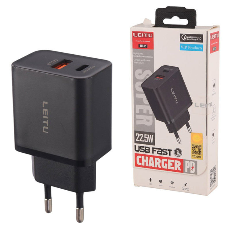 شارژر دیواری 22.5 وات لیتو LH-32 QC3.0 PD 3A