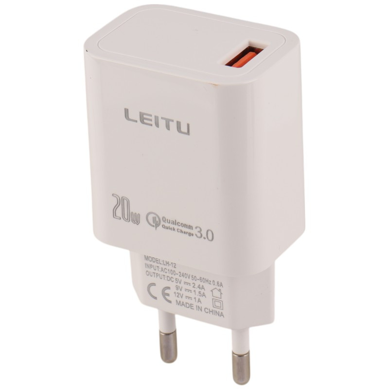 شارژر دیواری 12 وات لیتو LH-12 QC3.0 PD 2.4A + کابل تایپ سی