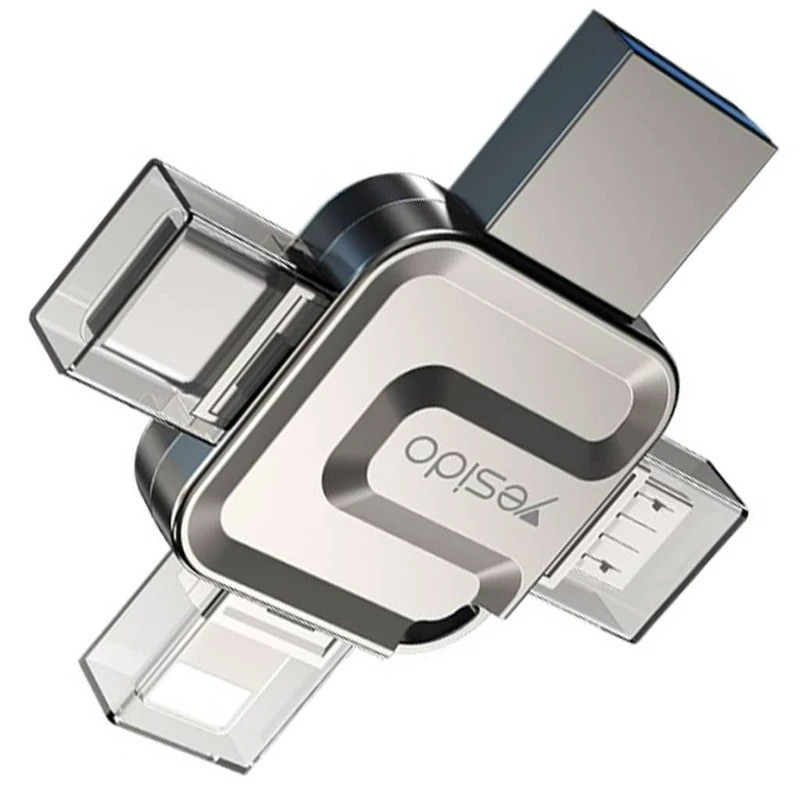 فلش 128 گیگ یسیدو Yesido FL15 OTG Type-C / Micro USB / Lightning USB3.0