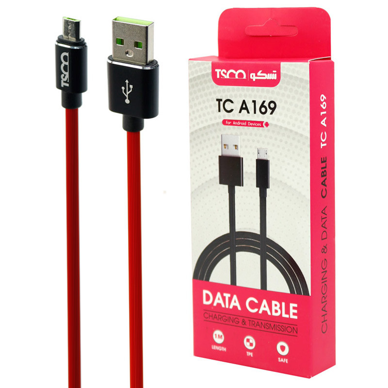 کابل میکرو یو اس بی TSCO TC A169 2.1A 1m