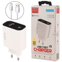 شارژر دیواری 18 وات لیتو LH-6 QC3.0 PD 3.5A + کابل تایپ سی