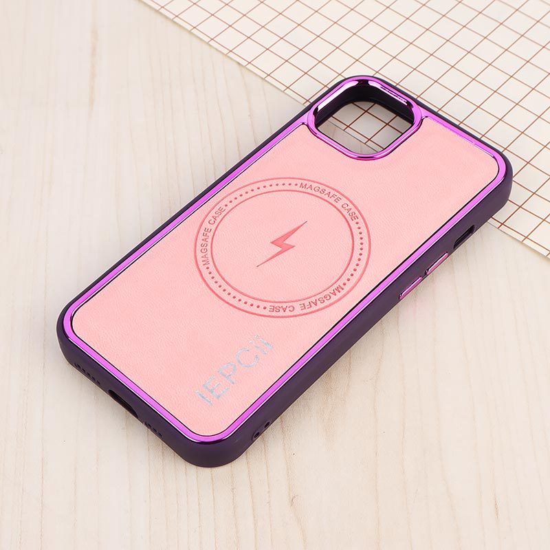 قاب چرمی مگ سیف متال ایرون iPhone 13 / 14