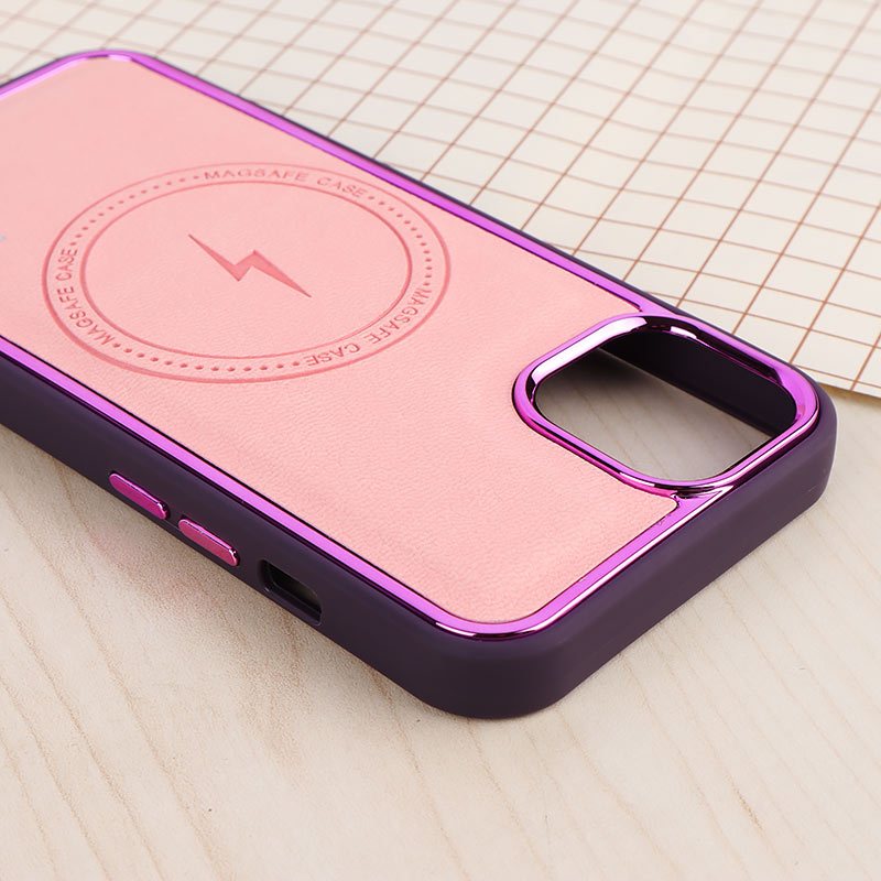 قاب چرمی مگ سیف متال ایرون iPhone 13 / 14