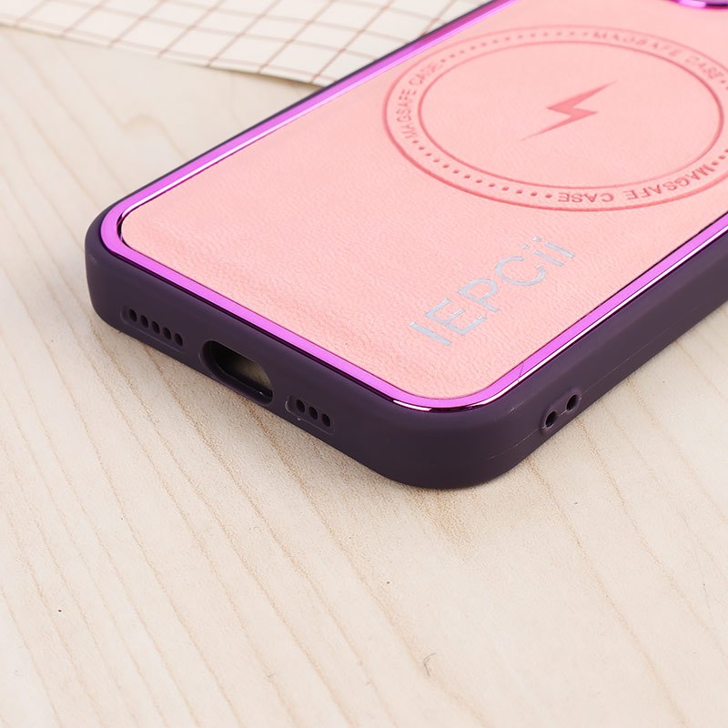 قاب چرمی مگ سیف متال ایرون iPhone 13 / 14