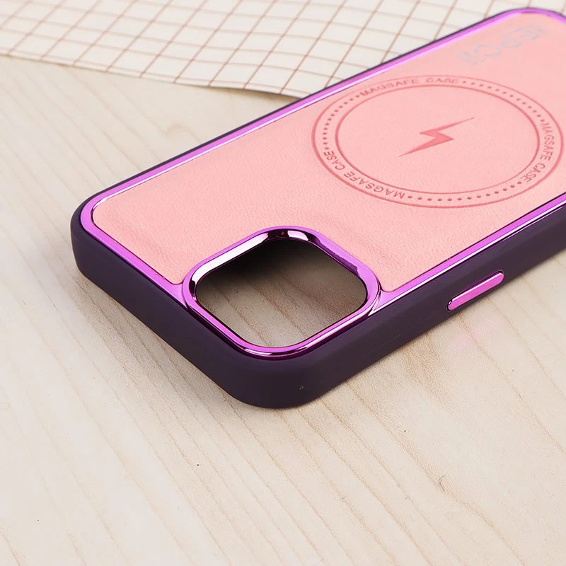 قاب چرمی مگ سیف متال ایرون iPhone 13 / 14