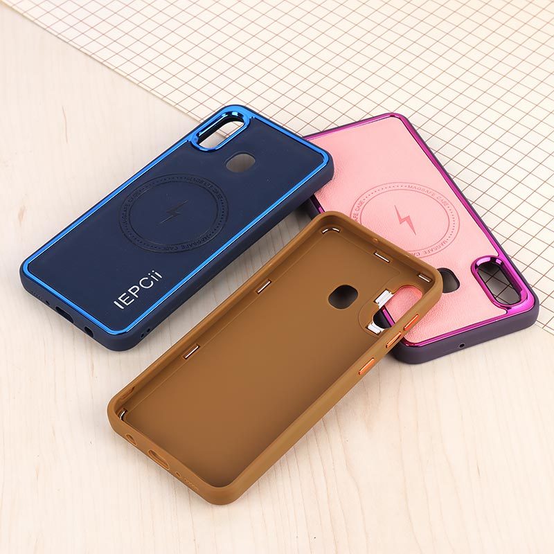 قاب چرمی مگ سیف سامسونگ Galaxy A20 / A30 متال ایرون