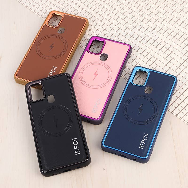 قاب چرمی مگ سیف سامسونگ Galaxy A21s متال ایرون