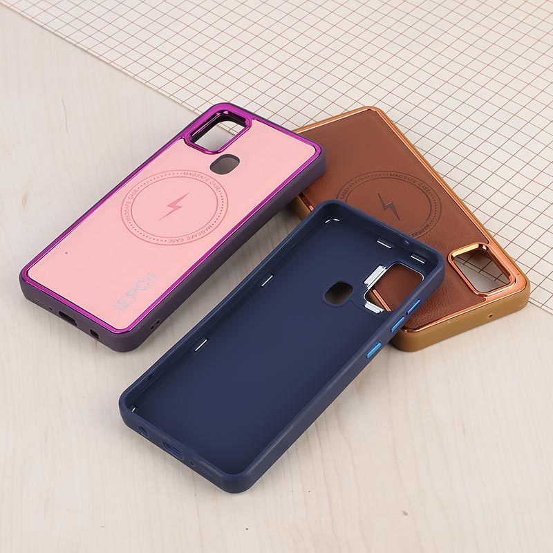 قاب چرمی مگ سیف سامسونگ Galaxy A21s متال ایرون