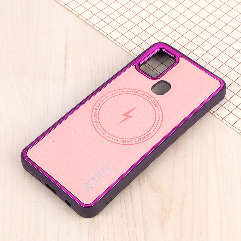 قاب چرمی مگ سیف سامسونگ Galaxy A21s متال ایرون