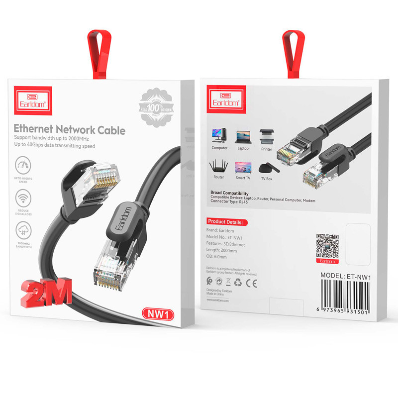 کابل شبکه Earldom ET-NW1 CAT6 2m