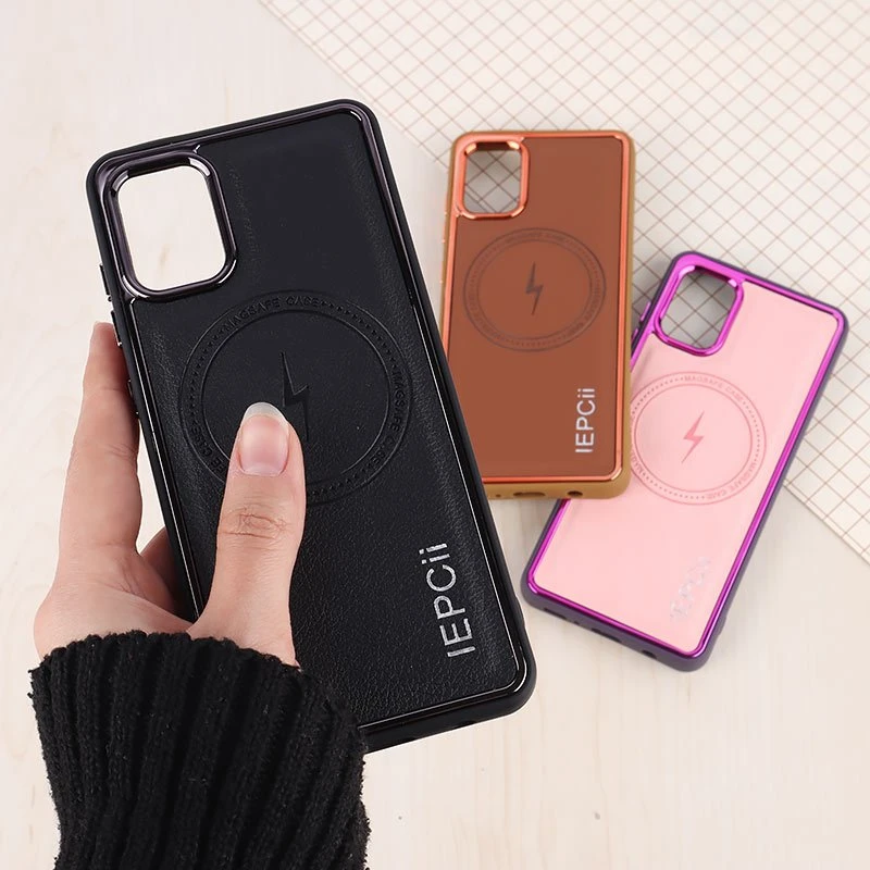 قاب چرمی مگ سیف سامسونگ Galaxy A31 متال ایرون