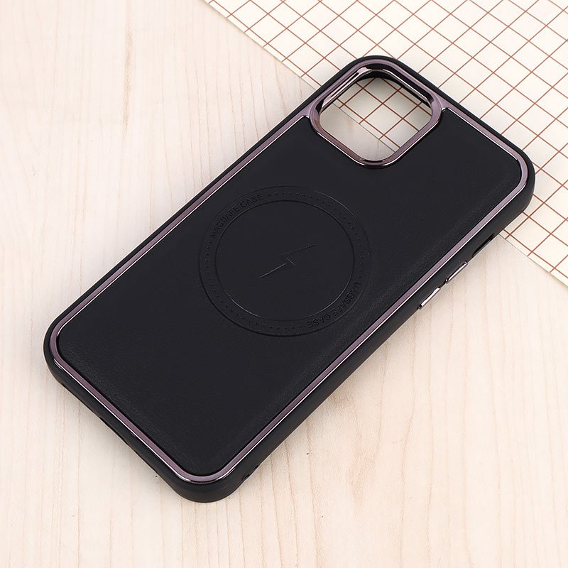قاب چرمی مگ سیف آیفون iPhone 12 Pro Max متال ایرون