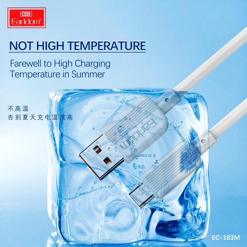 کابل میکرو یو اس بی فست شارژ Earldom EC-183M 2.4A 1m