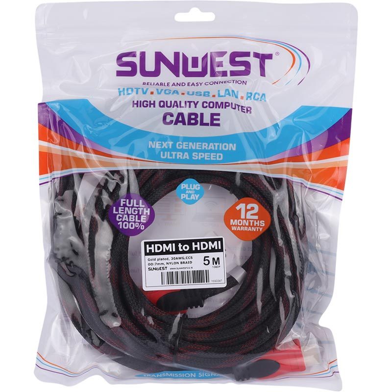 کابل HDMI سان وست Sunwest طول 5 متر