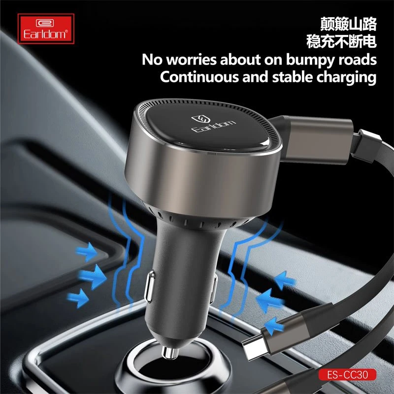 شارژر فندکی فست شارژ Earldom ES-CC30 3A 30W