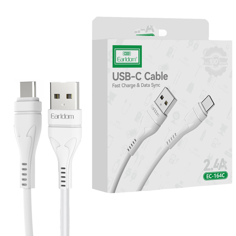 کابل تایپ سی فست شارژ Earldom EC-164C 2.4A 1m
