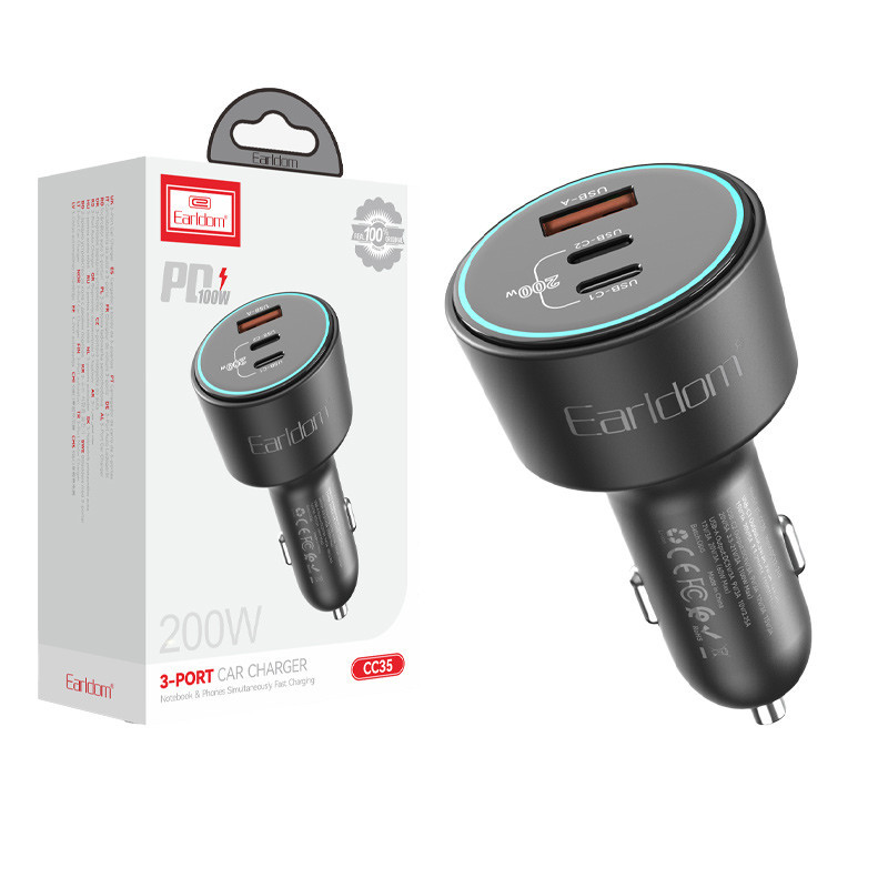 شارژر فندکی فست شارژ Earldom ES-CC35 PD 3A 200W