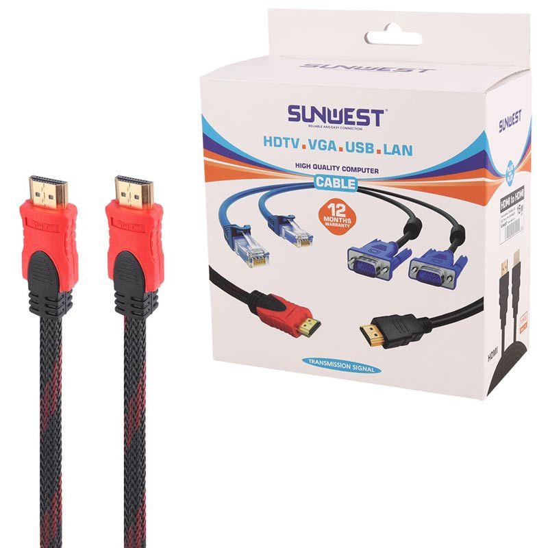 کابل HDMI پوست ماری سان وست Sunwest طول 15 متر