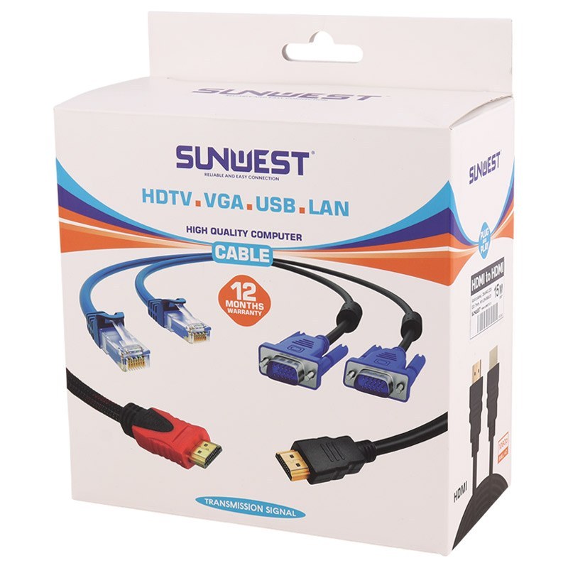 کابل HDMI پوست ماری سان وست Sunwest طول 15 متر