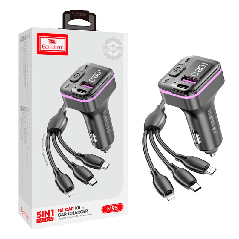 شارژر فندکی + FM Player بلوتوثی Earldom ET-M95
